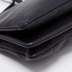 Pre Owned Céline Black Leather Large Trio Crossbody Bag