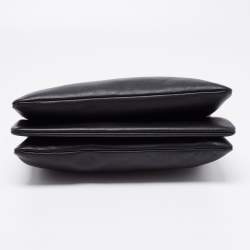 Pre Owned Céline Black Leather Large Trio Crossbody Bag