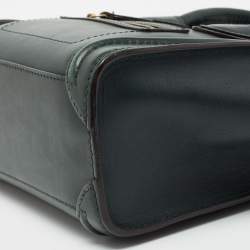 Pre Owned حقيبة يد توتس سيلين نانو لاغيدج جلد أ خضر