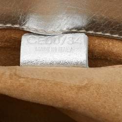 Pre Owned حقيبة يد توتس سيلين بوغي جلد فضي ميتاليك