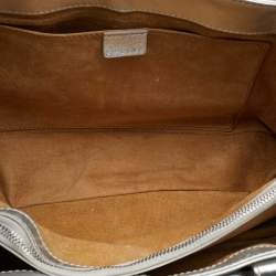 Pre Owned حقيبة يد توتس سيلين بوغي جلد فضي ميتاليك