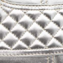 Pre Owned حقيبة يد توتس سيلين بوغي جلد فضي ميتاليك