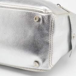 Pre Owned حقيبة يد توتس سيلين بوغي جلد فضي ميتاليك