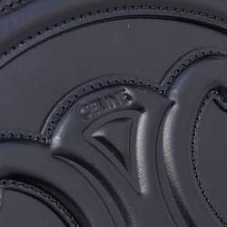 Pre Owned Celine Black Leather Cuir Triomphe Oval Crossbody Bag