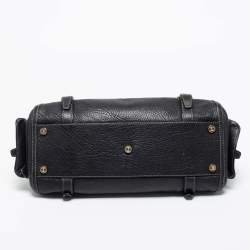 Pre Owned Celine Black Leather Whipstitch Handle Satchel
