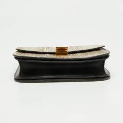 Celine Beige/Cream Watersnake Medium Classic Box Shoulder Bag