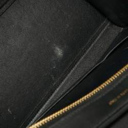Pre Owned Celine Blue Leather and Suede Small Trapeze Bag