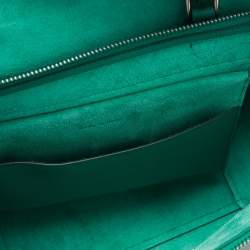 Pre Owned Celine Green Leather Micro Belt Top Handle Bag