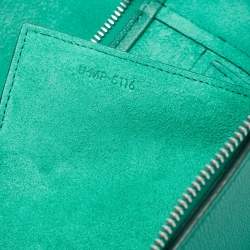 Pre Owned Celine Green Leather Micro Belt Top Handle Bag