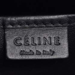 Pre Owned Celine Tri Color Leather and Suede Nano Luggage Tote