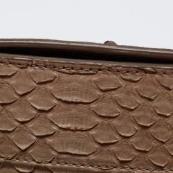 Pre Owned Celine Grey Python Mini Luggage Tote