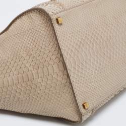 Pre Owned Celine Grey Python Mini Luggage Tote