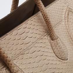 Pre Owned Celine Grey Python Mini Luggage Tote