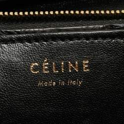 Pre Owned Celine Black Python Medium Classic Box Shoulder Bag