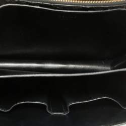 Pre Owned Celine Black Python Medium Classic Box Shoulder Bag