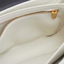 Pre Owned Celine Black/White Quilted Leather Medium C Bag