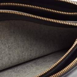 Pre Owned Celine Black Leather Large Trio Crossbody Bag