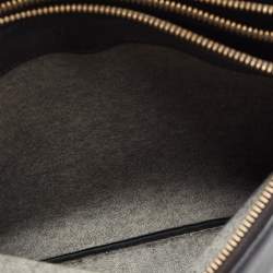 Pre Owned Celine Black Leather Large Trio Crossbody Bag