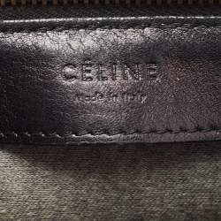 Pre Owned Celine Black Leather Large Trio Crossbody Bag
