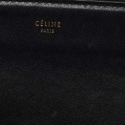 Pre Owned Celine Black Leather Large Trio Crossbody Bag