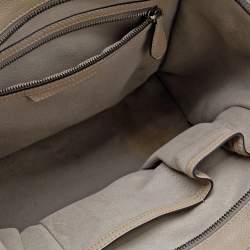 Pre Owned Celine Beige Leather Mini Luggage Tote