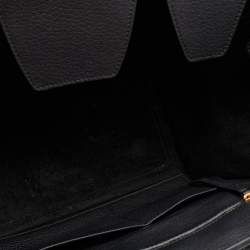 Pre Owned Celine Black Grained Leather Mini Tie Tote