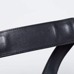 Pre Owned Celine Black Croc Embossed, Leather and Suede Medium Trapeze Bag