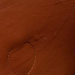 Pre Owned Celine Navy Blue/Tan Brown Leather Boxy Tote