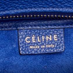 Pre Owned Céline Blue Leather Nano Luggage Tote