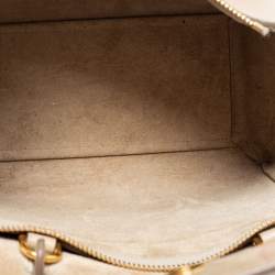 Pre Owned Celine Beige Leather Nano Belt Top Handle Bag 