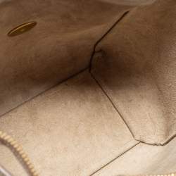 Pre Owned Celine Beige Leather Nano Belt Top Handle Bag 
