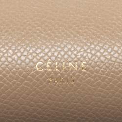 Pre Owned Celine Beige Leather Nano Belt Top Handle Bag 