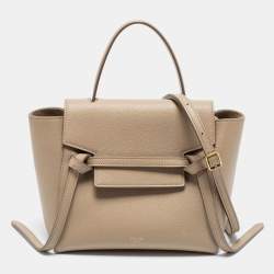 Celine Beige Leather Nano Belt Top Handle Bag Celine TLC