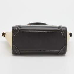 Pre Owned Celine Tri-Color Leather Nano Luggage Tote