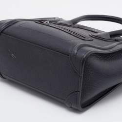 Pre Owned حقيبة يد سيلين نانو لاغيدج جلد سوداء 