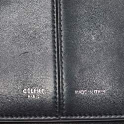 Celine Black Leather Trifold Chain Clutch