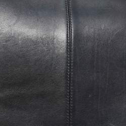 Celine Black Leather Trifold Chain Clutch