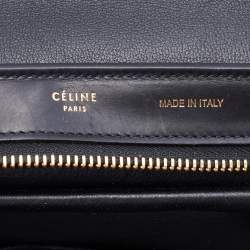 Pre Owned Celine Tri Color Leather and Python Mini Trapeze Top Handle Bag