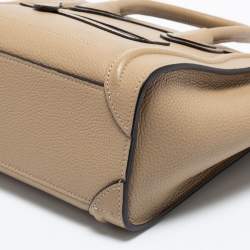 Pre Owned Céline Beige Leather Nano Luggage Tote