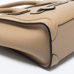Pre Owned Céline Beige Leather Nano Luggage Tote