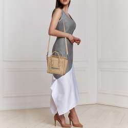 Pre Owned Céline Beige Leather Nano Luggage Tote