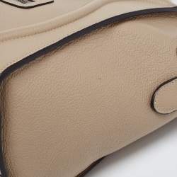 Pre Owned Celine Beige Leather Micro Luggage Tote