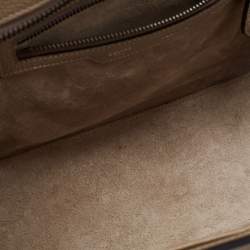 Pre Owned Celine Beige Leather Micro Luggage Tote