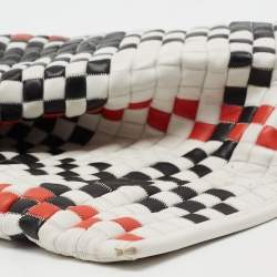 Pre Owned Celine Tricolour Checkered Leather Berlingot Clutch