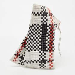 Pre Owned Celine Tricolour Checkered Leather Berlingot Clutch