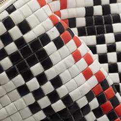 Pre Owned Celine Tricolour Checkered Leather Berlingot Clutch