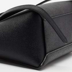 Pre Owned Celine Black Leather Nano Belt Top Handle Bag