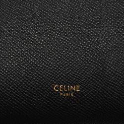 Pre Owned Celine Black Leather Nano Belt Top Handle Bag