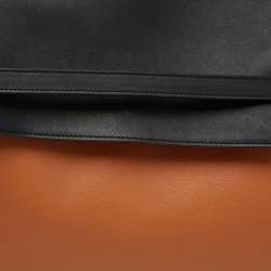 Pre Owned Celine Brown/Black Leather Small Belt Top Handle Bag