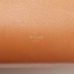 Pre Owned Celine Brown/Black Leather Small Belt Top Handle Bag